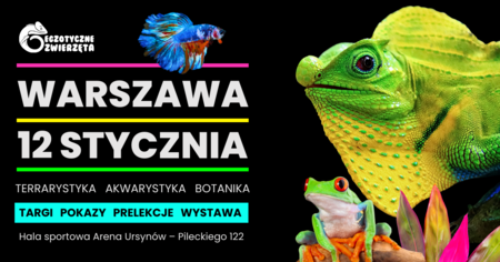 Bilety na wydarzenie - WARSZAWA - 12 STYCZNIA - EGZOTYCZNE ZWIERZĘTA - TERRARYSTYKA AKWARYSTYKA BOTANIKA, Warszawa