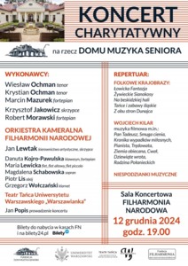 Bilety na wydarzenie - Koncert Charytatywny na rzecz Domu Muzyka Seniora, Warszawa