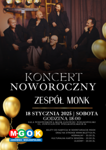 Bilety na wydarzenie - KONCERT NOWOROCZNY | ZESPÓŁ MONK, Janowiec Wielkopolski