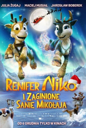 RENIFER NIKO I ZAGINIONE SANIE MIKOŁAJA - 2D DUB