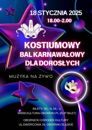 Kostiumowy Bal Karnawałowy Dla Dorosłych