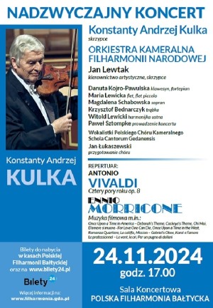 NADZWYCZAJNY KONCERT "Antonio Vivaldi - Ennio Morricone"