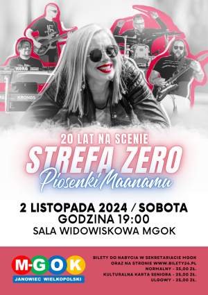 Koncert ZESPOŁU STREFA ZERO - piosenki MAANAMU