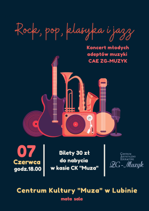 Rock, pop, klasyka i jazz – koncert młodych adeptów muzyki CAE „ZG-MUZYK”