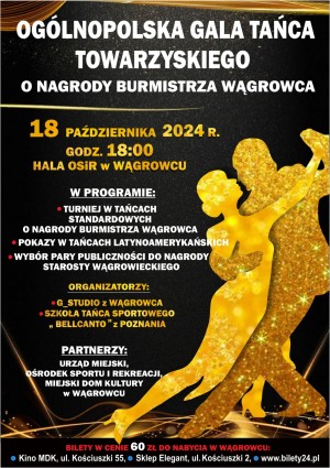 Ogólnopolska Gala Tańca Towarzyskiego 18 października 2024