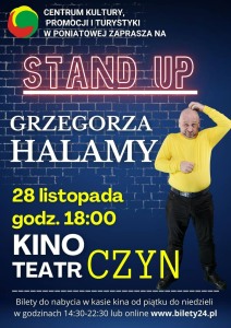 Bilety na wydarzenie - STAND UP: GRZEGORZ HALAMA  |Poniatowa, Poniatowa