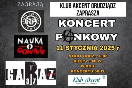 Bilety na wydarzenie - KONCERT PUNKOWY, Grudziądz