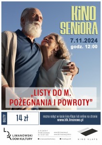 Bilety na wydarzenie - Kino Seniora - Listy do M. Pożegnania i powroty, Limanowa