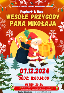 Bilety na wydarzenie - Spektakl dla dzieci Rupert & Rico WESOŁE PRZYGODY PANA MIKOŁAJA , Kluczbork