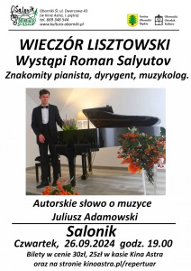 Bilety na wydarzenie - Wieczór lisztowski , Oborniki Śląskie